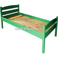 Кровать детская "Соня" массив зелёная, настил фанера