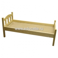 Кровать детская (массив) с реечной спинкой, ложе фанера (140х60)