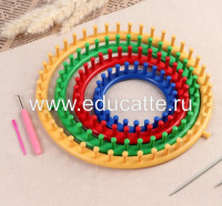 Набор для вязания «Лумы», d = 14/19/24/29 см, игла и крючок в комплекте, цвет разноцветный