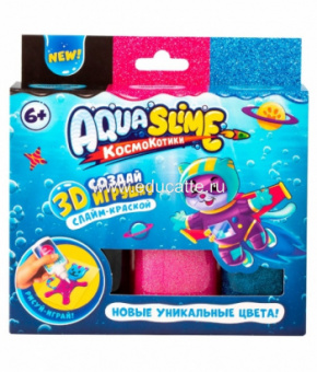 Блестящий Aqua Slime розово-голубой