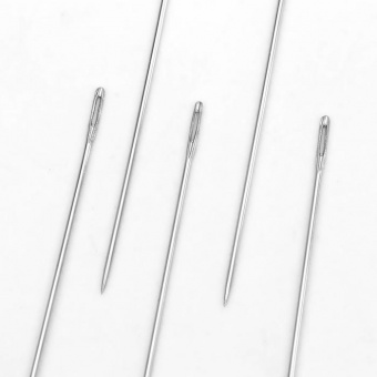Иглы швейные для бисера, d = 0,55 мм, 5,5 см, 5 шт