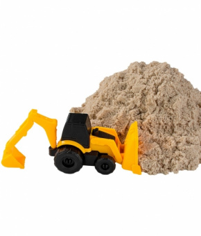 Кинетический песок "Космический песок" 1 кг в наборе с машинкой-экскаватор 2 в 1, песочный