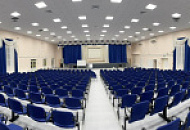 Оформление актового зала в новой школе в микрорайоне Иволгино