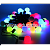 Светодиодная гирлянда шарики Fiesta, 10 м., 100 RGB LED ламп 18 мм, черный ПВХ