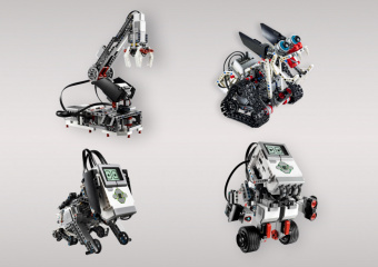 Комплект для занятий робототехникой с пластиковыми боксами для хранения деталей (сборка А45544-00 и А45560-00)