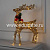 Светодиодная фигура «Олень золотистый» 50 × 85 × 18 см, металл, 220 В, свечение тёплое белое