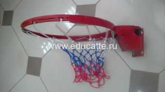 Кольцо баскетбольное метал №7 амортизационное,d 450мм, с трубчатой системой крепления,без сетки